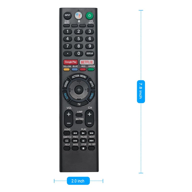 ZdalaMit Voice-Activated Remote Replacement fit for Sony BRAVIA TV XBR-75X900F XBR-85X900F XBR-55X900F XBR-49X900F XBR-55X800G XBR-75X850F KD-43X750F KD-49X750F KD-55X750F KD-65X750F XBR-49X800G XBR-65X850F - Image 5